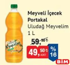 ULUDAĞ MEYVELİM MEYVELİ İÇECEK PORTAKAL 1 L